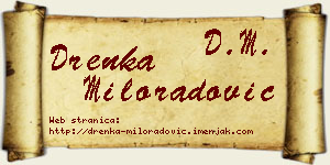Drenka Miloradović vizit kartica